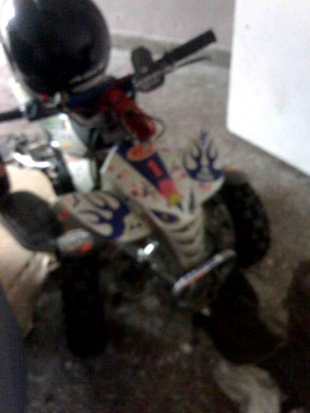 Ma pocket bike Quad Raptor and mon caske